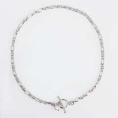 925 Sterling Silver 3+1 Figaro Cable Chain Necklace