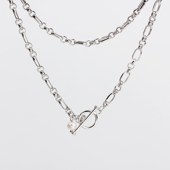 925 Sterling Silver 3+1 Figaro Cable Chain Necklace