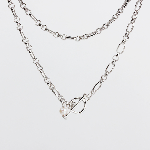 925 Sterling Silver 3+1 Figaro Cable Chain Necklace
