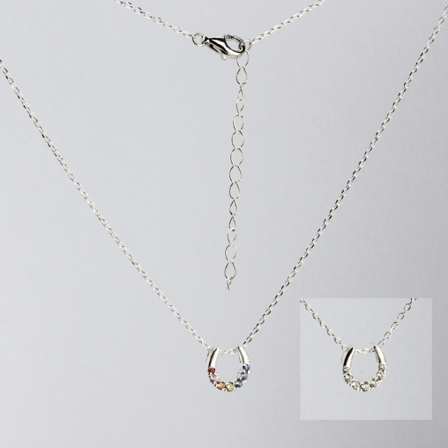 925 Sterling Silver Double Setting CZ Surface Necklace For Women