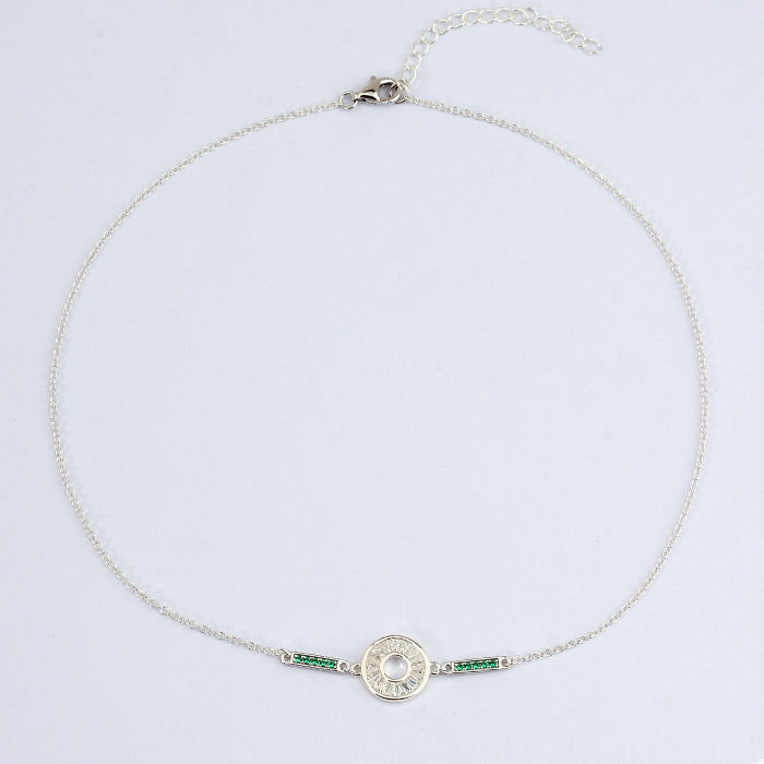 925 Sterling Silver Sets Jewelry Hammered Connector Necklace