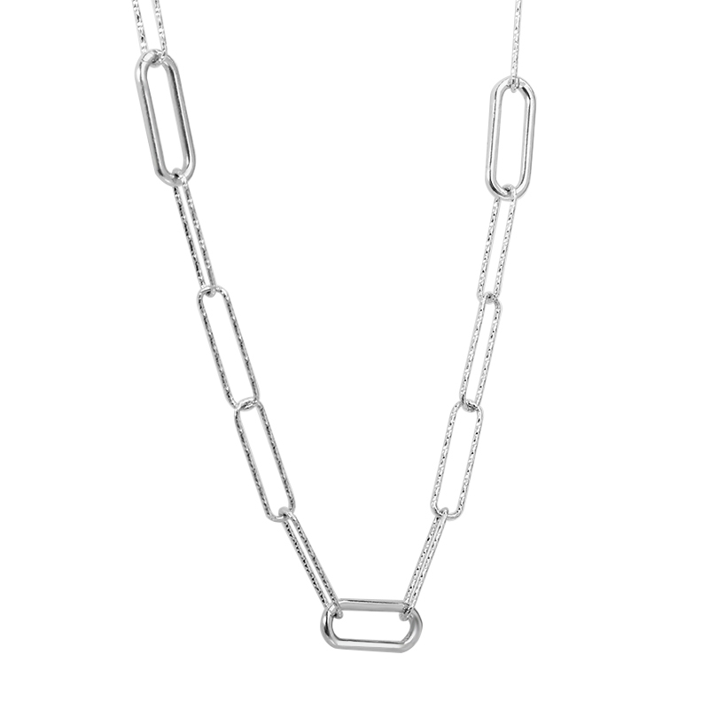 925 Sterling Silver Paperclip Necklace