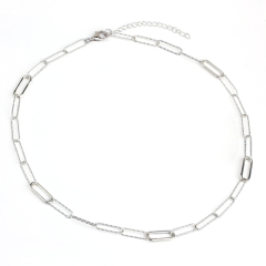 925 Sterling Silver Paperclip Necklace