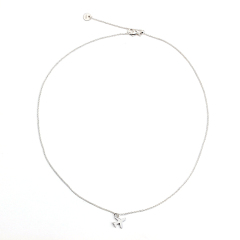 925 Sterling Silver Simple Plane Slider Necklace Adjustable