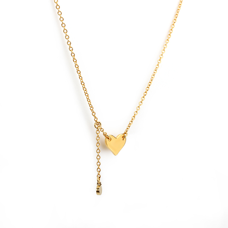925 Sterling Silver Simple Style Shiny Heart Connector Necklace