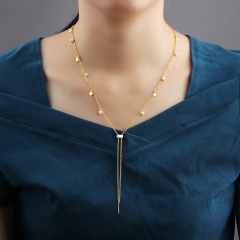 925 Sterling Silver Pearl Coin Charm Sliding Necklace For Women