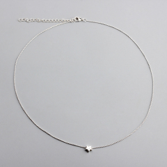 925 Sterling Silver Sweet Star Bead Chain Necklace