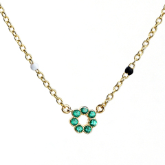 925 Sterling Silver Enamel Sets Necklace
