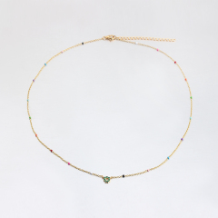 925 Sterling Silver Enamel Sets Necklace