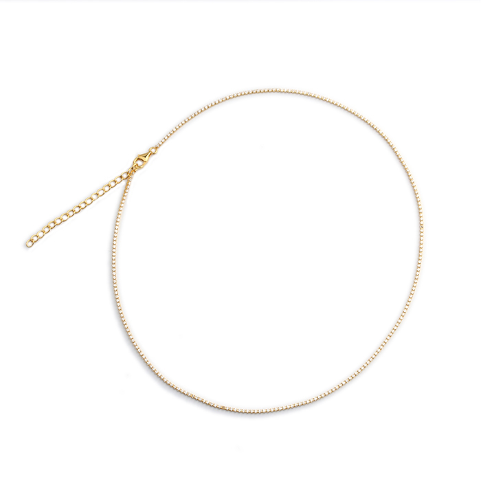 925 Sterling Silver Classic Tennis Chain Necklace