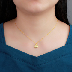 925 Sterling Silver Hammered CZ Necklace