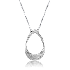 925 Sterling Silver Stacking Lines Pendant Necklace