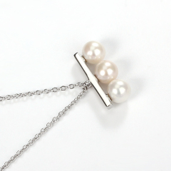 925 Sterling Silver Pearl Necklace