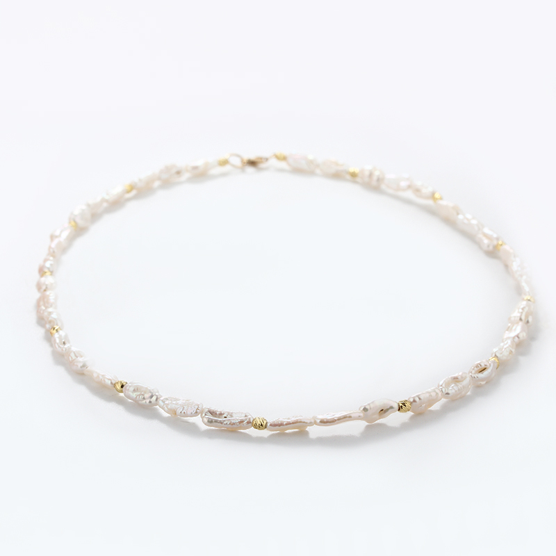 925 Sterling Silver Baroque Pearl  Choker