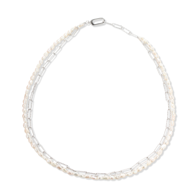 925 Sterling Silver Pearl Necklace