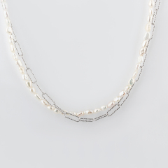 925 Sterling Silver Pearl Necklace
