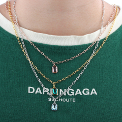 925 Sterling Silver Crystal Necklace