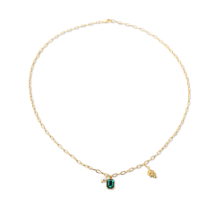 925 Sterling Silver Crystal And Pearl Long Cable Chain Leaf Necklace