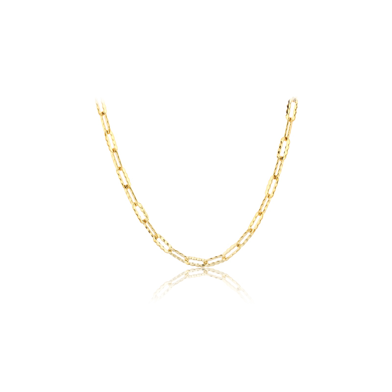 925 Sterling Silver Hammer Paperclip Chain Necklace