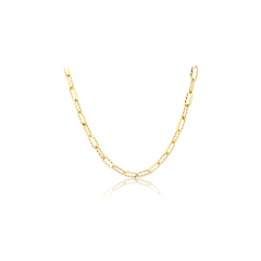 925 Sterling Silver Hammer Paperclip Chain Necklace