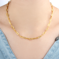 925 Sterling Silver Hammer Paperclip Chain Necklace
