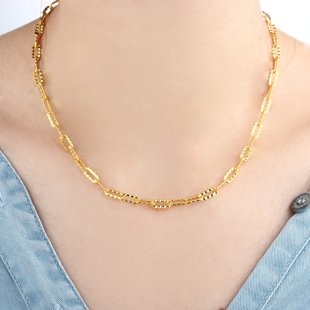 925 Sterling Silver Hammer Paperclip Chain Necklace