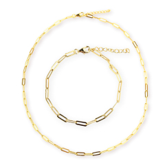 925 Sterling Silver Shiny Flat Link Paperclip Chain Necklace