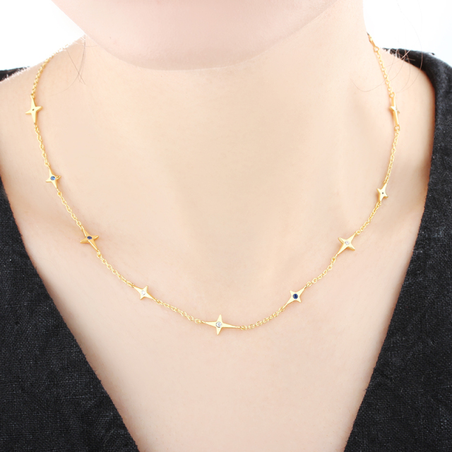 925 Sterling Silver Star Necklace