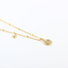 925 Sterling Silver Star And Sun Necklace