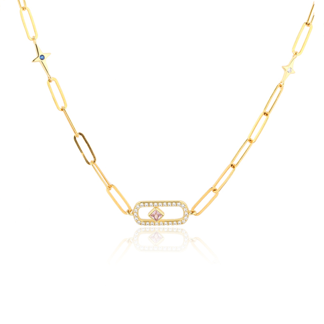 925 Sterling Silver Long Paperclip Chain Necklace