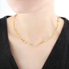 925 Sterling Silver Long Paperclip Chain Necklace