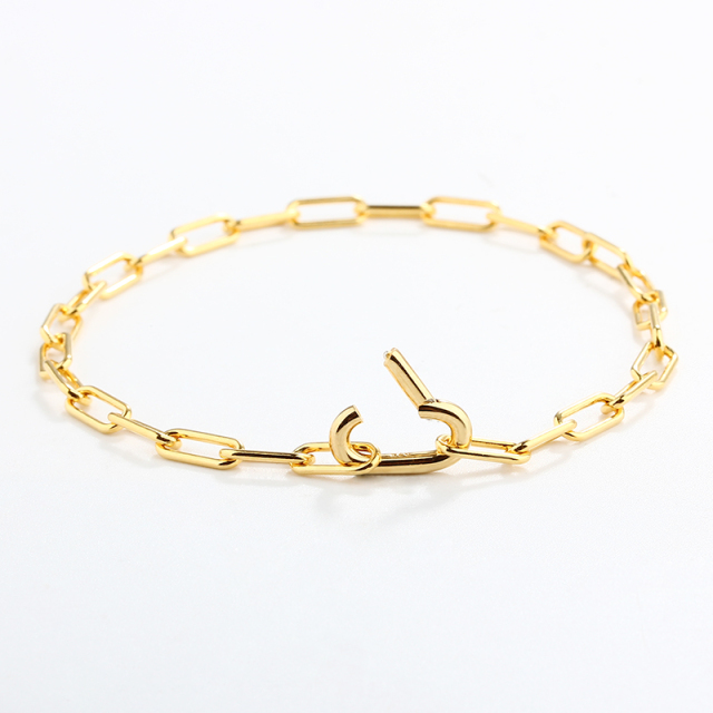 925 Sterling Silver Paperclip Chain Bracelet