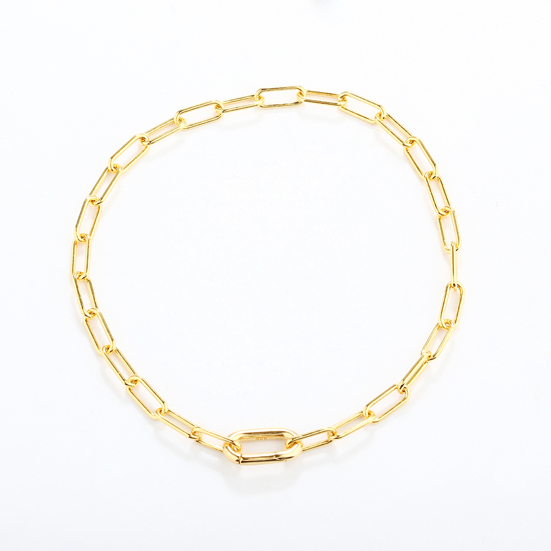925 Sterling Silver Paperclip Chain Bracelet