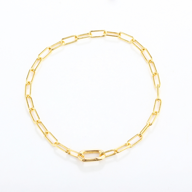 925 Sterling Silver Paperclip Chain Bracelet