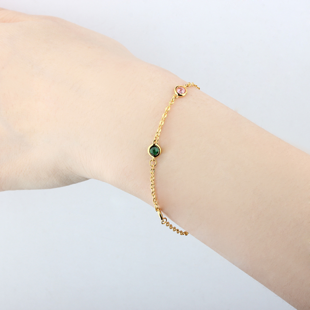 925 Sterling Silver 4mm Round CZ Sunflower Bracelet