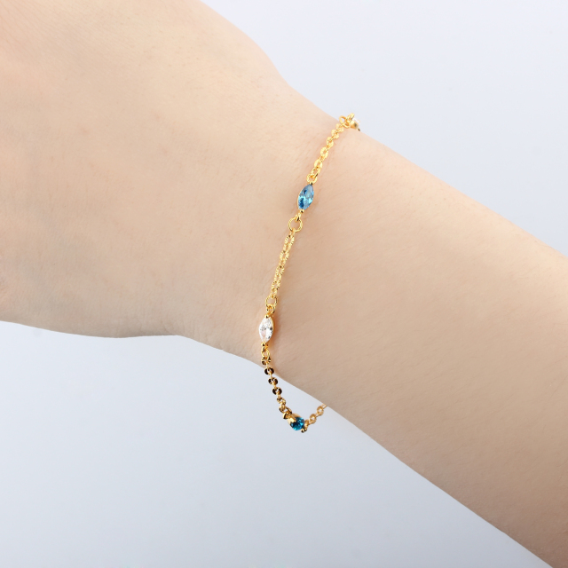925 Sterling Silver CZ Bracelet