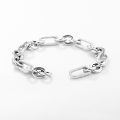 925 Sterling Silver Heavy Long Link Bracelet