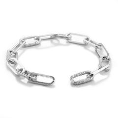 925 Sterling Silver Heavy Long Link Bracelet