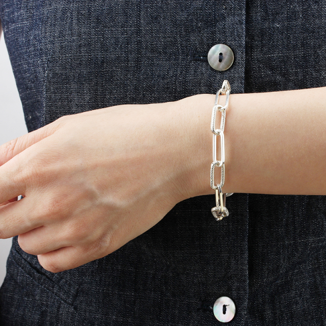 925 Sterling Silver Heavy Long Link Bracelet