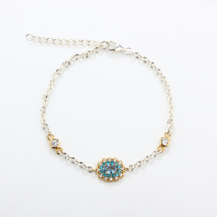 925 Sterling Silver Two Colour Plating Bracelet