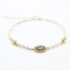 925 Sterling Silver Two Colour Plating Bracelet