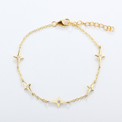 925 Silver Fancy Star Bracelet