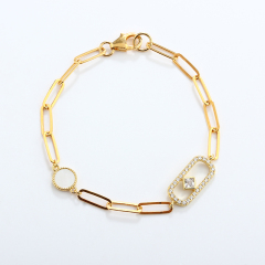 925 Sterling Silver Paperclip Chain Bracelet