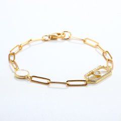 925 Sterling Silver Paperclip Chain Bracelet