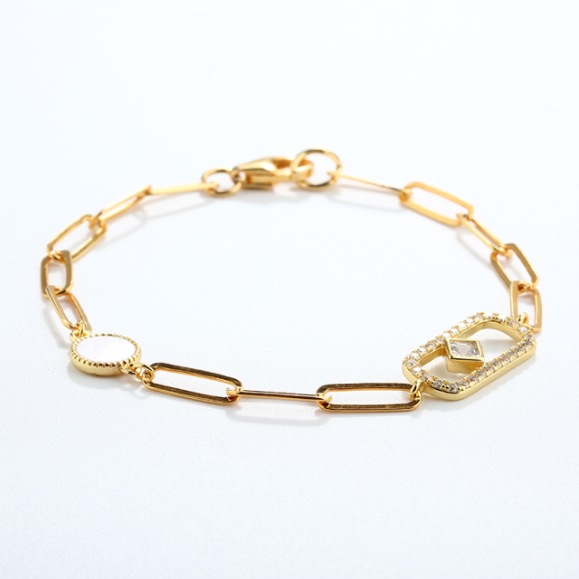 925 Sterling Silver Paperclip Chain Bracelet