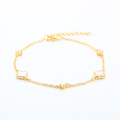 925 Sterling Silver Clover Bracelet