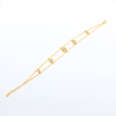 925 Sterling Silver Double Layer Bracelet
