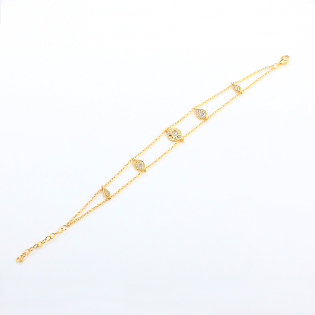 925 Sterling Silver Double Layer Bracelet