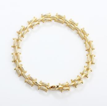 925 Sterling Silver Textured Chunky Chain Bracelet