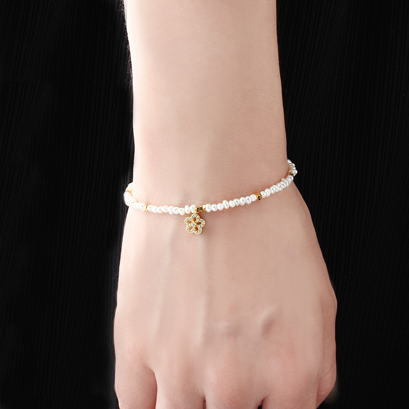 925 Sterling Silver Pearl Bracelet